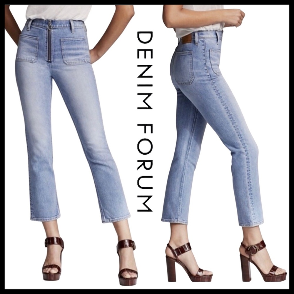 Denim Forum Aritzia Just Peachy Straight Premium Denim Jeans Size (27) Like NEW